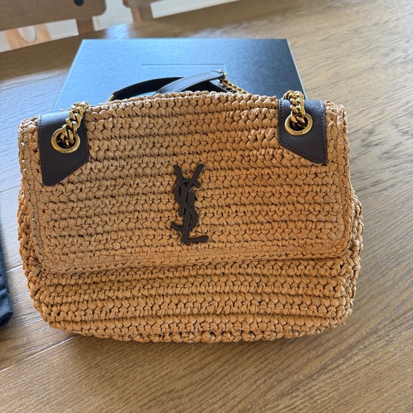 Saint Laurent Niki Medium Raffia and Leather - Picture 1 of 12